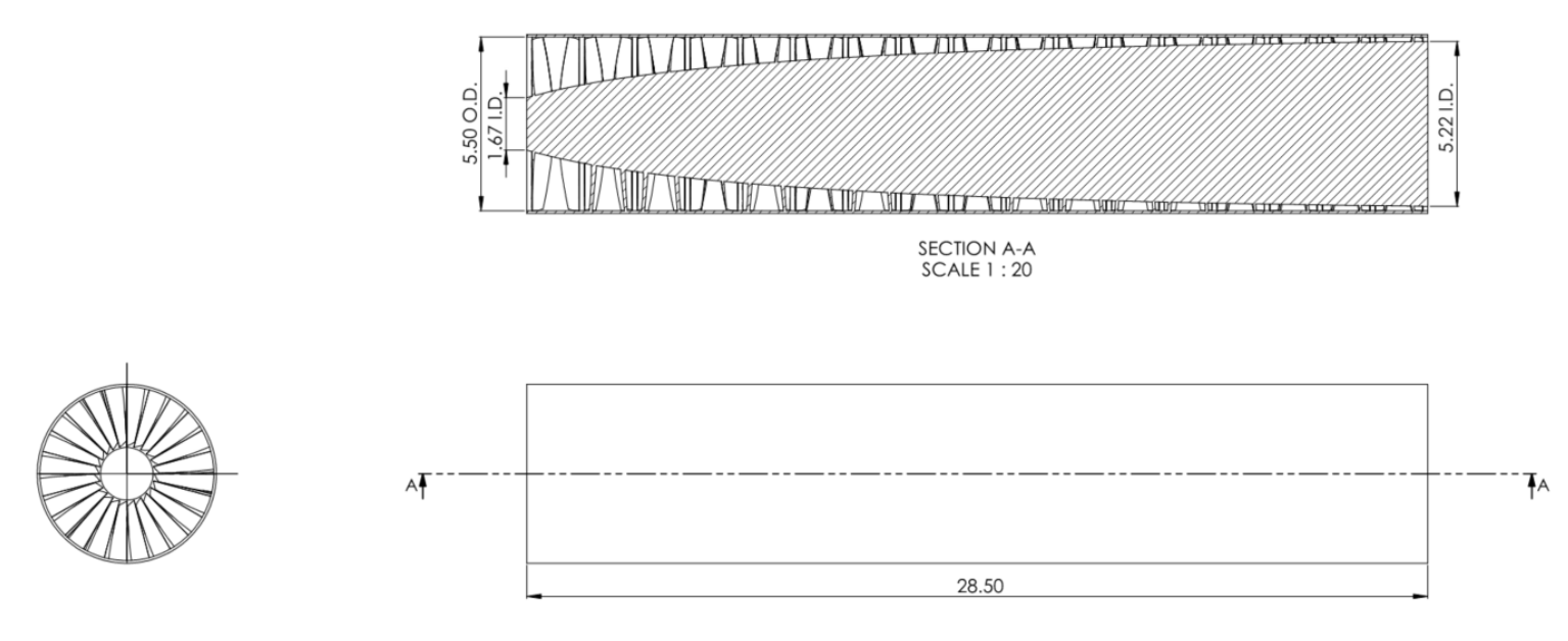 Compressor overall dimensioned drawing