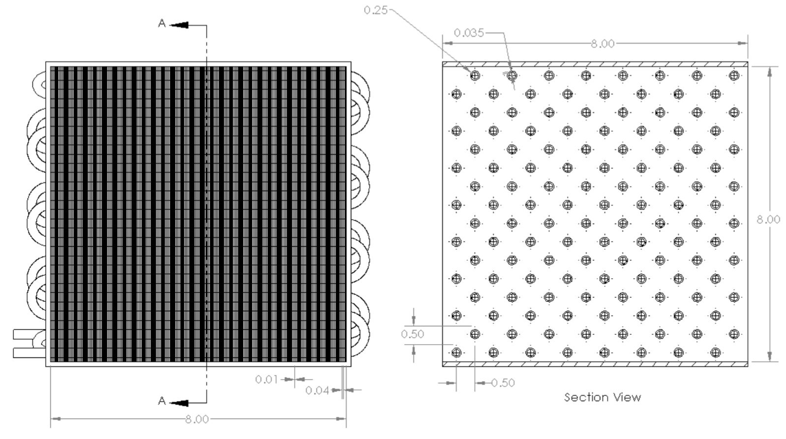 Heat exchanger staggered tube arrangement