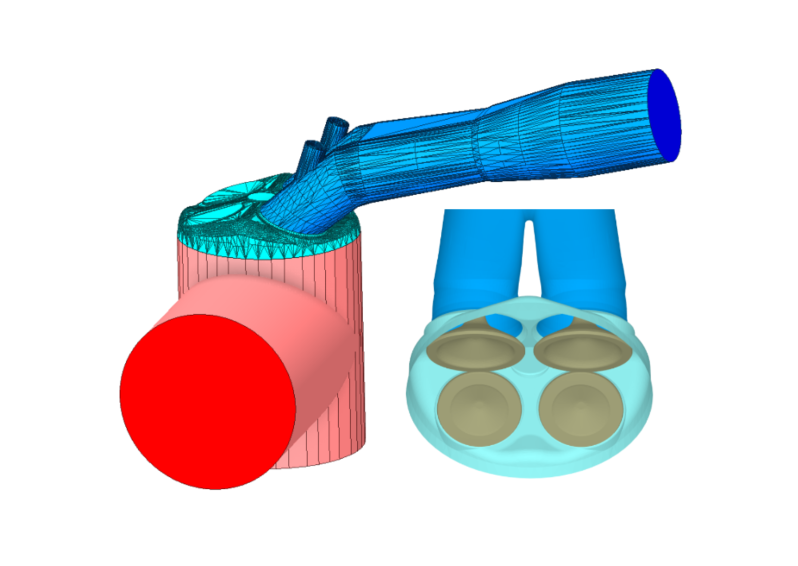 REU - PIV/CFD Study of Tumble Generation in a Pent-Roof Internal Combustion Engine